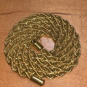 10K Yellow Gold 5mm 22Inches DiamondCut Rope Chain
